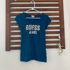 Guess bedazzled y2k baby tee